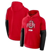 Sweat à capuche Nike Scarlet Ohio State Buckeyes Fitness Performance pour homme