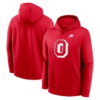 Sweat à capuche en polaire Nike Scarlet Ohio State Buckeyes Legacy Logo Club pour homme