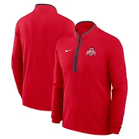 Men's Nike Scarlet Ohio State Buckeyes Lightweight Victory Dri-FIT Half-Zip Pullover