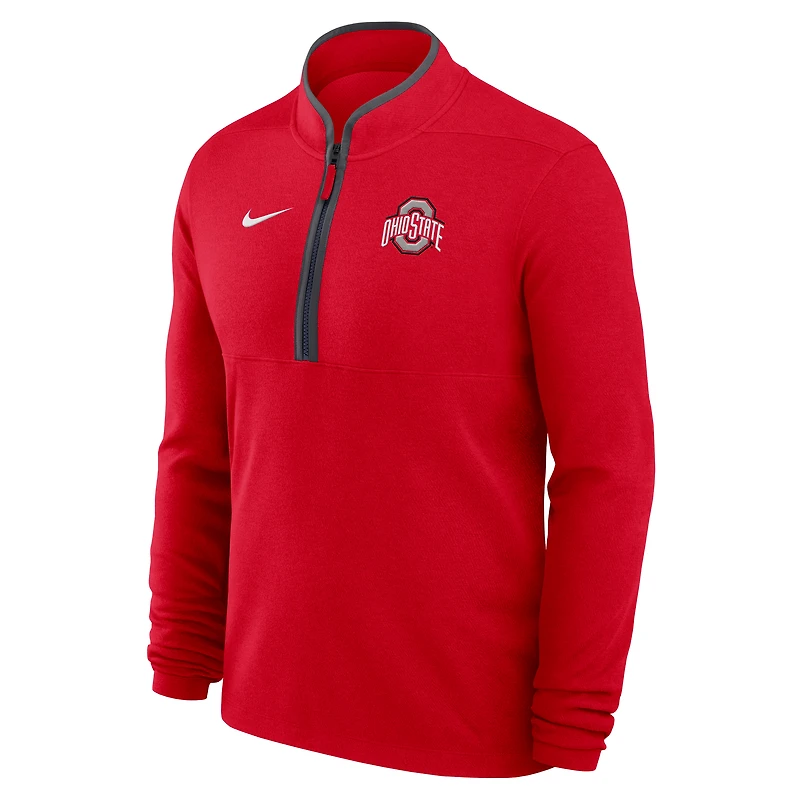Men's Nike Scarlet Ohio State Buckeyes Lightweight Victory Dri-FIT Half-Zip Pullover