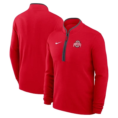 Men's Nike Scarlet Ohio State Buckeyes Lightweight Victory Dri-FIT Half-Zip Pullover