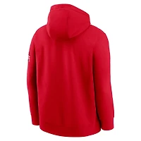 Men's Nike Scarlet Ohio State Buckeyes Nickname Club Fleece Pullover Hoodie