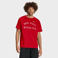 T-shirt Nike Scarlet Ohio State Buckeyes Premium Performance Ready Raglan Dri-FIT pour homme