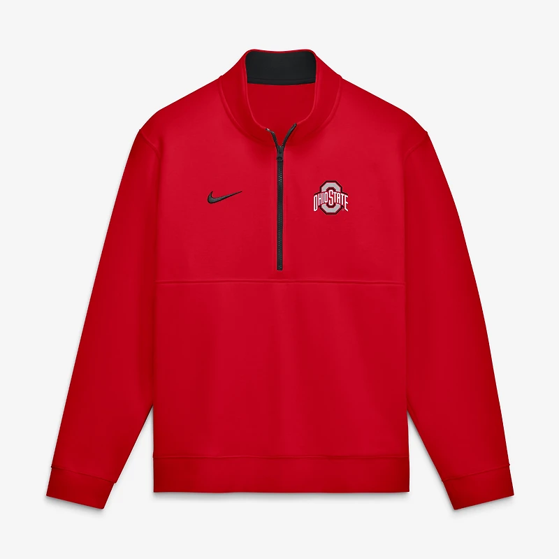 Men's Nike Scarlet Ohio State Buckeyes Primetime Club Fleece Half-Zip Pullover