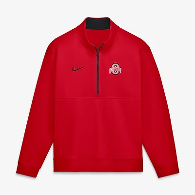 Men's Nike Scarlet Ohio State Buckeyes Primetime Club Fleece Half-Zip Pullover