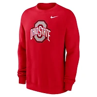 Men's Nike Scarlet Ohio State Buckeyes Primetime Fleece Pullover Sweatshirt