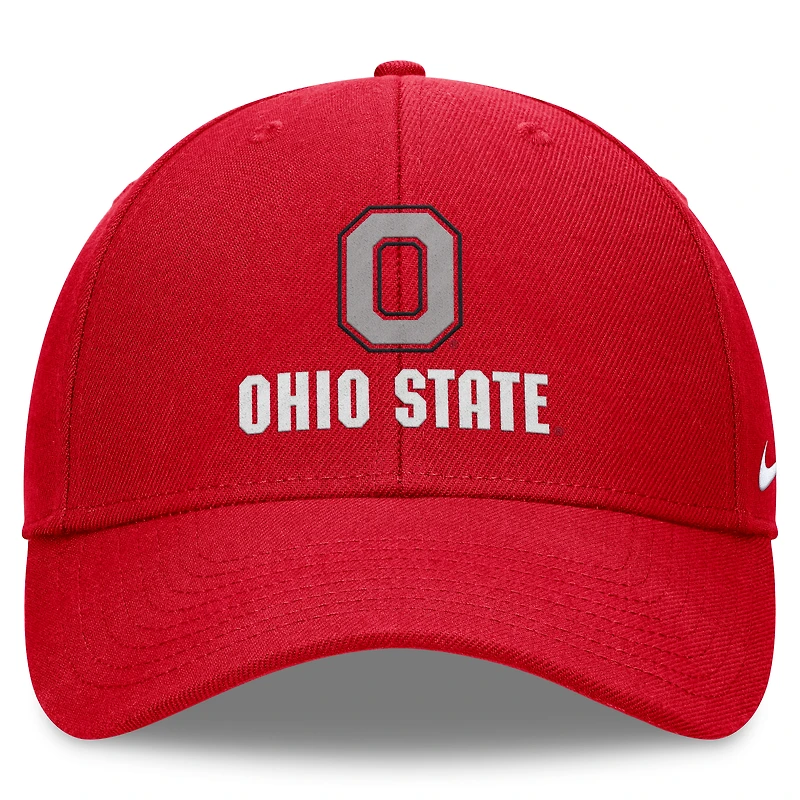 Men's Nike Scarlet Ohio State Buckeyes Primetime Rise Adjustable Hat