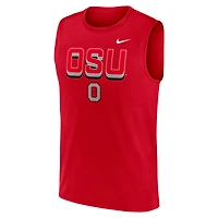 Men's Nike Scarlet Ohio State Buckeyes Primetime Tricode Legend Dri-FIT Tank Top
