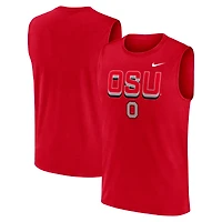 Men's Nike Scarlet Ohio State Buckeyes Primetime Tricode Legend Dri-FIT Tank Top