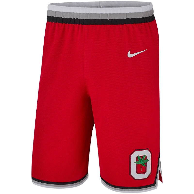 Short de basket-ball rétro réplique Nike Scarlet Ohio State Buckeyes pour homme