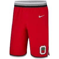 Short de basket-ball rétro réplique Nike Scarlet Ohio State Buckeyes pour homme