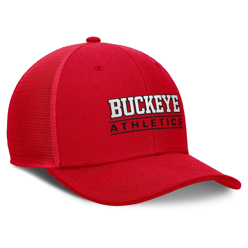 Casquette ajustable Nike Scarlet Ohio State Buckeyes Rise pour homme