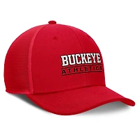 Casquette ajustable Nike Scarlet Ohio State Buckeyes Rise pour homme