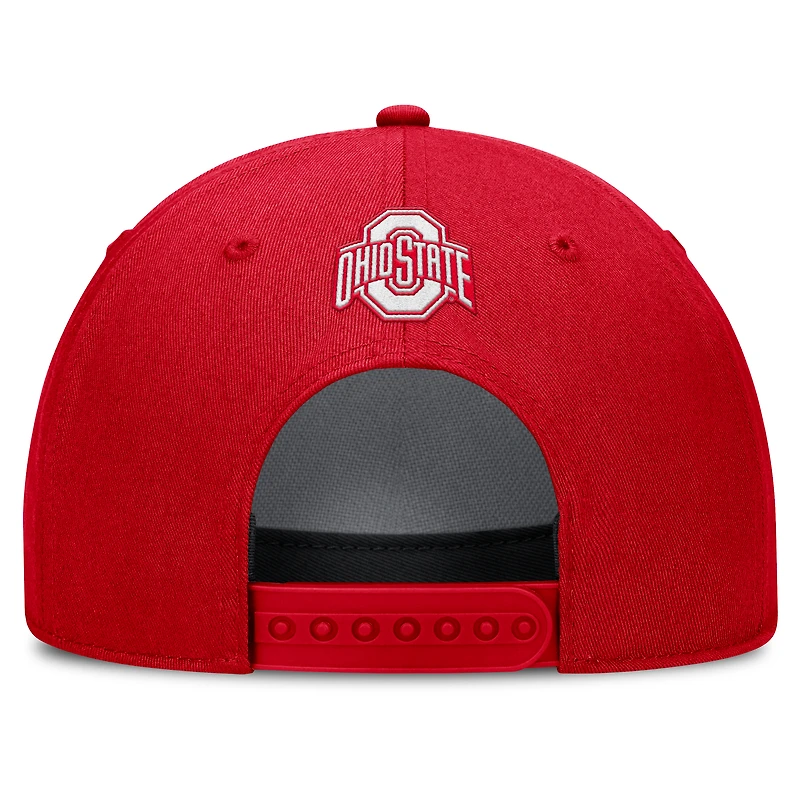 Men's Nike Scarlet Ohio State Buckeyes Rise Campus Adjustable Hat