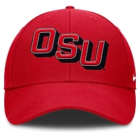 Men's Nike Scarlet Ohio State Buckeyes Slanted Primetime Rise Performance Adjustable Hat