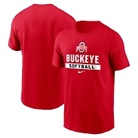 Men's Nike Scarlet Ohio State Buckeyes Softball T-Shirt