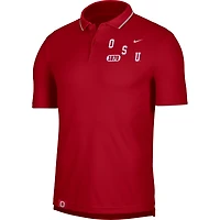 Polo performance Nike Scarlet Ohio State Buckeyes Wordmark pour Homme