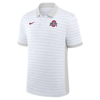 Men's Nike White Ohio State Buckeyes 2025 Early Season Coaches Sideline Victory Stripe Dri-FIT Polo
