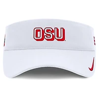 Men's Nike White Ohio State Buckeyes 2025 On-Field Gameday Performance Ace Adjustable Visor