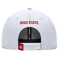 Men's Nike White Ohio State Buckeyes 2025 On-Field Rise Performance Adjustable Hat