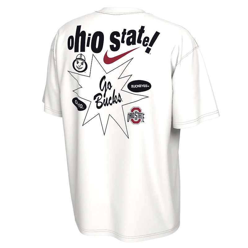 Men's Nike  White Ohio State Buckeyes Max90 T-Shirt