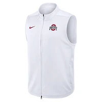Men's Nike White Ohio State Buckeyes Primetime Victory Therma-FIT Full-Zip Vest