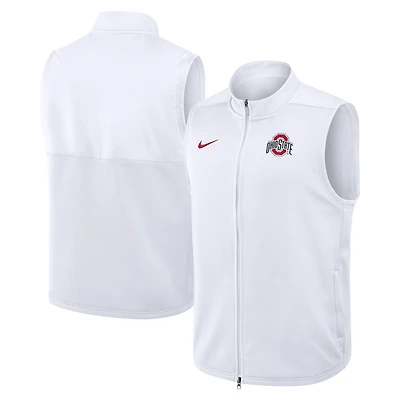 Men's Nike White Ohio State Buckeyes Primetime Victory Therma-FIT Full-Zip Vest