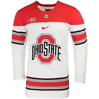 Maillot de hockey universitaire réplique Nike blanc Ohio State Buckeyes pour homme