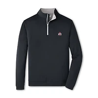 Men's Peter Millar Ohio State Buckeyes Perth Quarter-Zip Sweatshirt