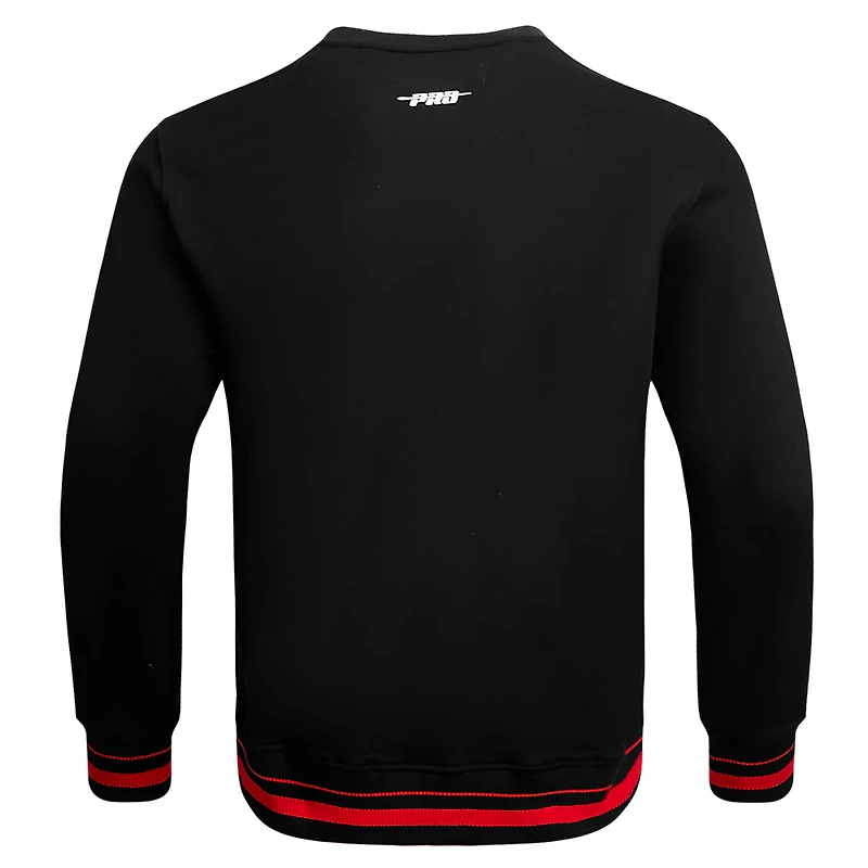 Men's Pro Standard Black Ohio State Buckeyes Classic Stacked Logo Pullover Sweatshirt