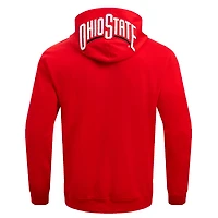 Men's Pro Standard Scarlet Ohio State Buckeyes Classic Fleece Pullover Hoodie