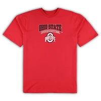 Men's Profile Scarlet/Black Ohio State Buckeyes Big & Tall 2-Pack T-Shirt Flannel Pants Set