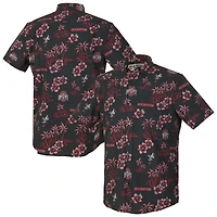 Men's Reyn Spooner Black Ohio State Buckeyes Kekai Classic Tri-Blend Button-Down Shirt