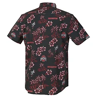 Men's Reyn Spooner Black Ohio State Buckeyes Kekai Classic Tri-Blend Button-Down Shirt
