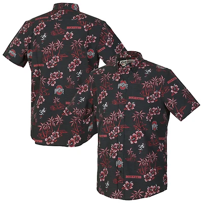 Chemise boutonnée classique Kekai Tri-Blend noire des Ohio State Buckeyes pour homme de Reyn Spooner