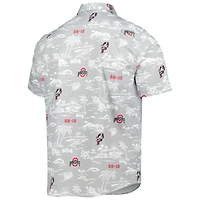 Men's Reyn Spooner Gray Ohio State Buckeyes Classic Button-Down Shirt