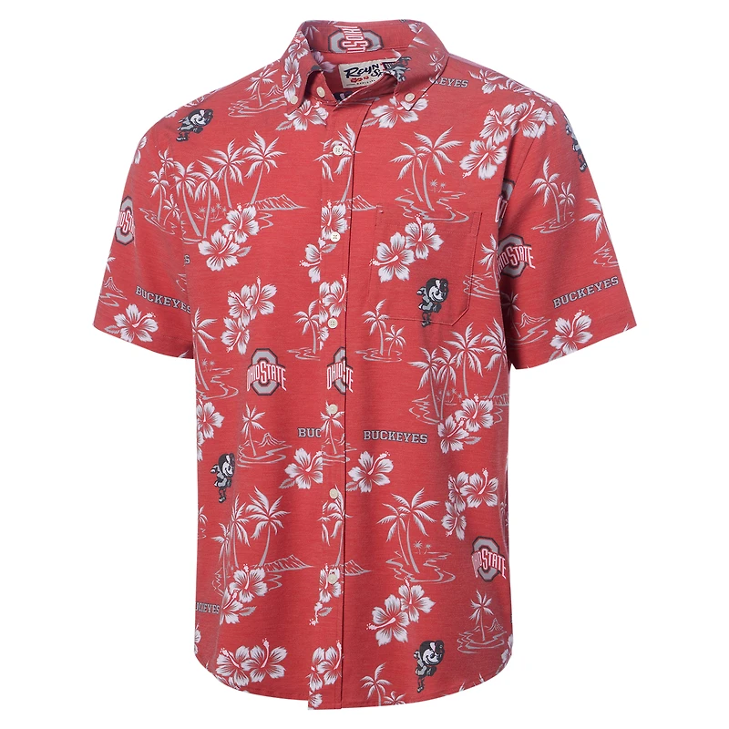 Chemise boutonnée classique Reyn Spooner Scarlet Ohio State Buckeyes pour hommes