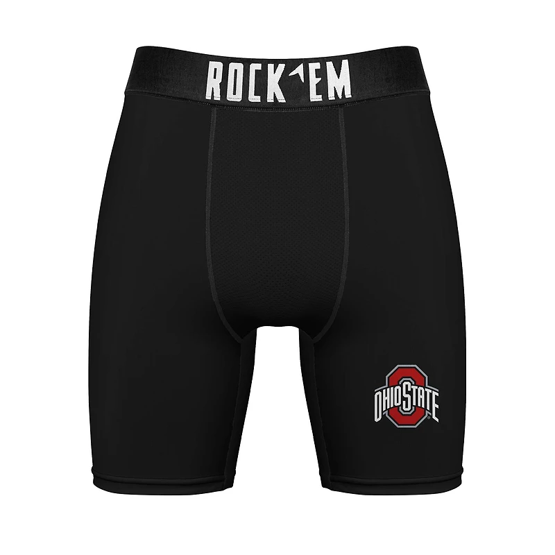 Pack combiné de chaussettes et caleçons boxeurs Rock Em Socks pour hommes Ohio State Buckeyes