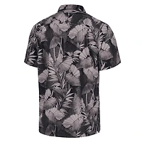 Men's Tommy Bahama Black Ohio State Buckeyes Big & Tall Coast Nuevo Fronds IslandZone Button-Up Shirt