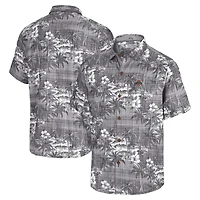 Chemise boutonnée Tommy Bahama noire pour homme, Ohio State Buckeyes, Coconut Point, Palmetta IslandZone Camp