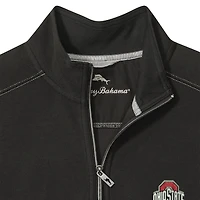 Men's Tommy Bahama Black Ohio State Buckeyes Montego Bay Half-Zip Jacket