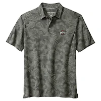 Men's Tommy Bahama Gray Ohio State Buckeyes Palm Fresco Hibiscus IslandZone® Polo