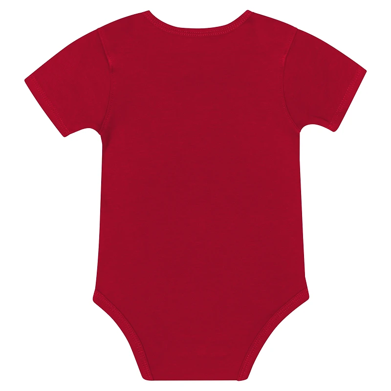 Ensemble body, bavoir et bonnet à revers pour nouveau-né bébé Ohio State Buckeyes Dynamic Duo