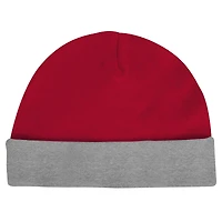 Ensemble body, bavoir et bonnet à revers pour nouveau-né bébé Ohio State Buckeyes Dynamic Duo