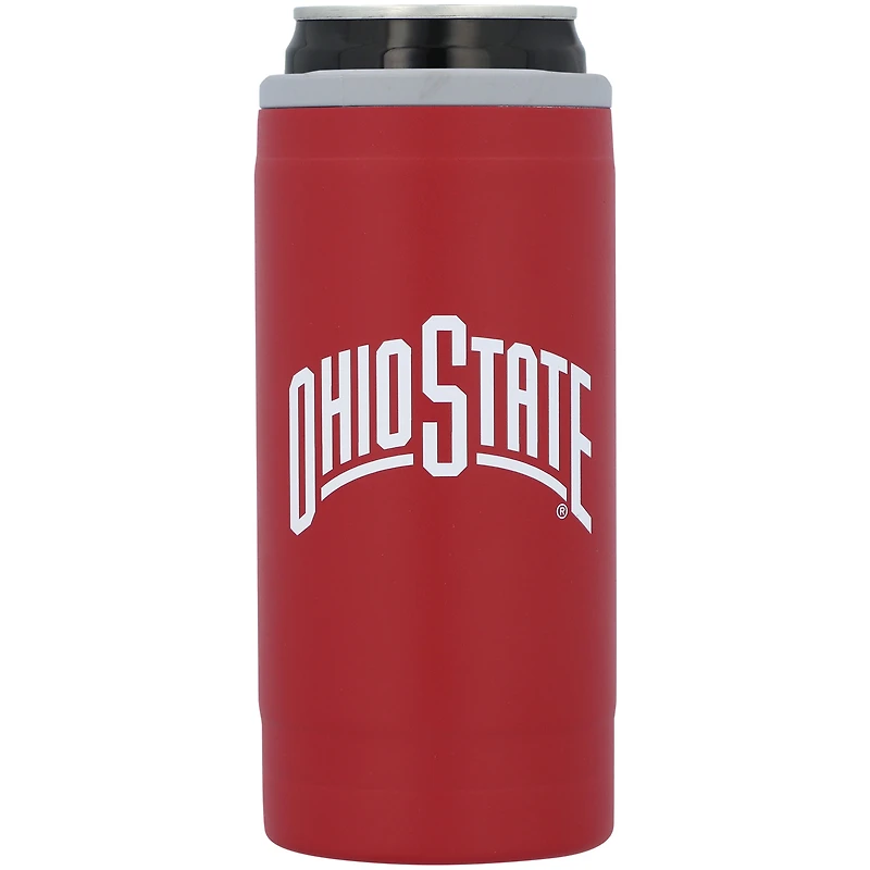 Buckeyes de l'État de l'Ohio 12 oz. Flipside Powdercoat Slim Refroidisseur de canettes