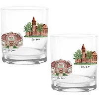 Ohio State Buckeyes 16oz. Laura Wilcox University Hall Two-Piece Rocks Glass Set