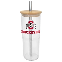 Verre à vin en verre de 24 oz des Buckeyes de l'État de l'Ohio