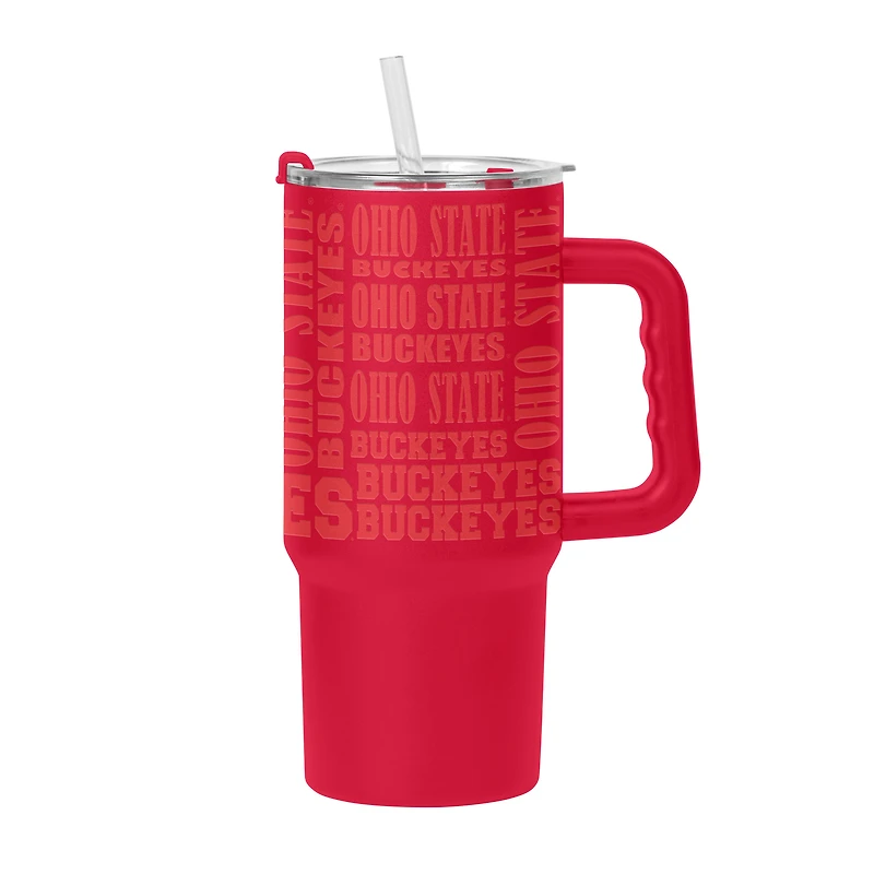 Verre à vin avec revêtement en poudre Ohio State Buckeyes de 24 oz