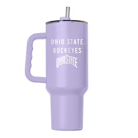 Buckeyes de l'État de l'Ohio 40oz. Gobelet doux au toucher lavande