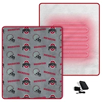 Couverture chauffante Pegasus Ohio State Buckeyes Scattered Logos 60" x 70"
